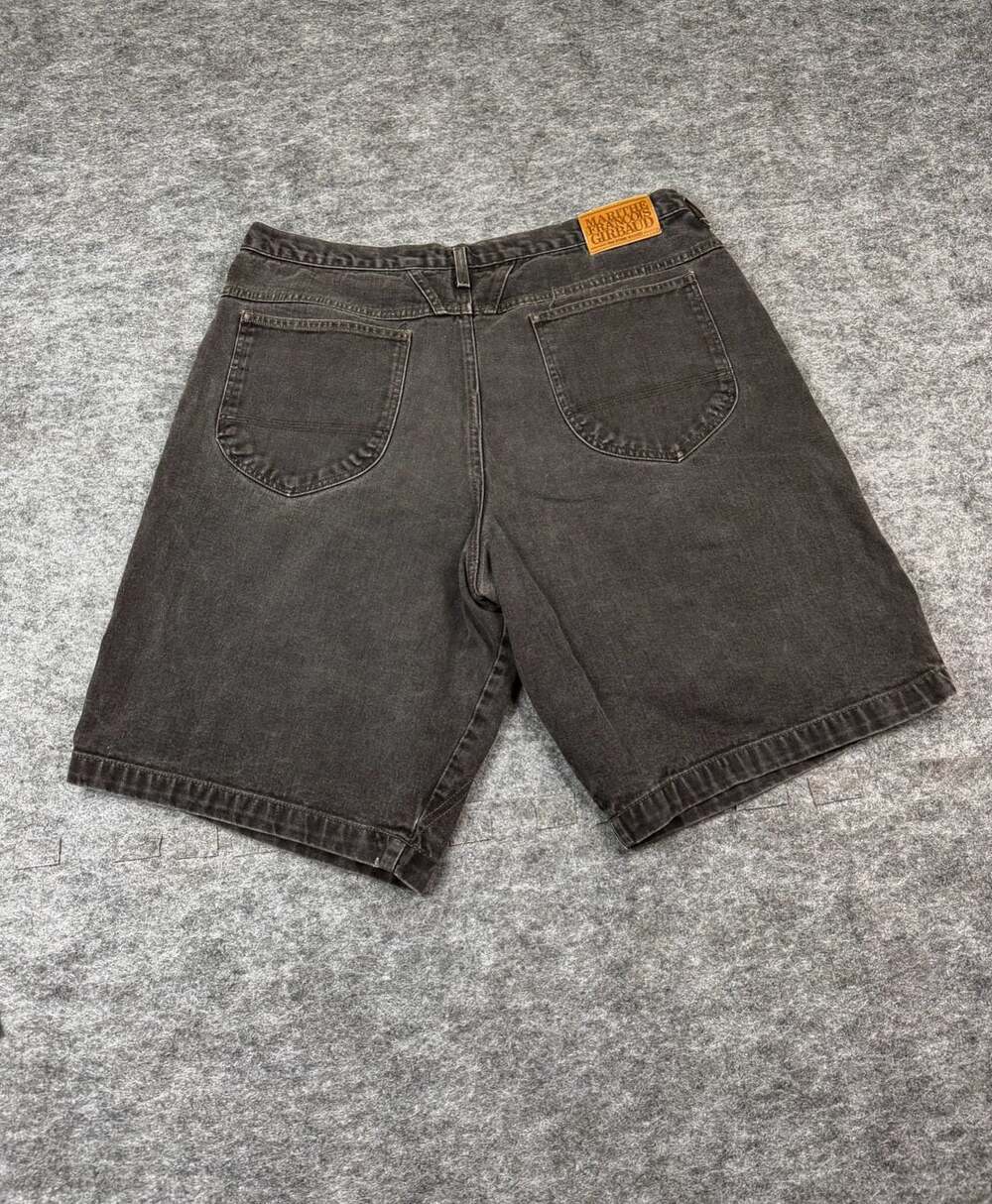 Marithé François Girbaud Denim Shorts Size 40 Black Baggy Y2K Skater